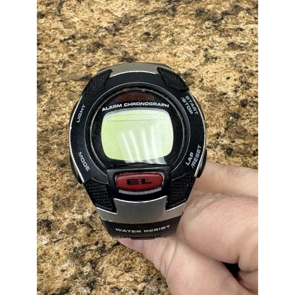 Men’s Sport Watch Black Case Rubber Strap Quartz Analog Casual